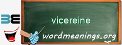 WordMeaning blackboard for vicereine